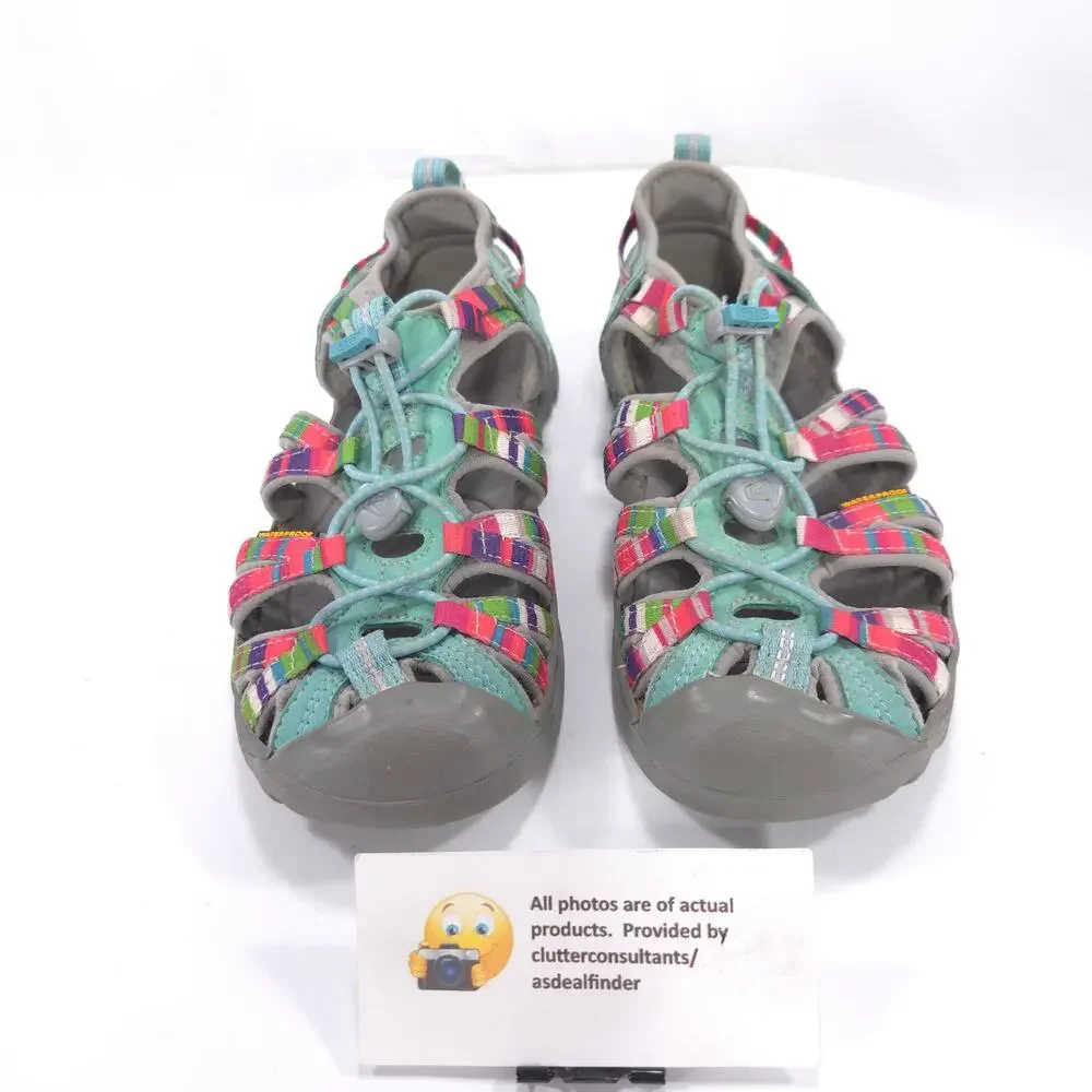 Keen Whisper Outdoor Adjustable Sandal Youth Girls Size 4 1014257 Green Multi